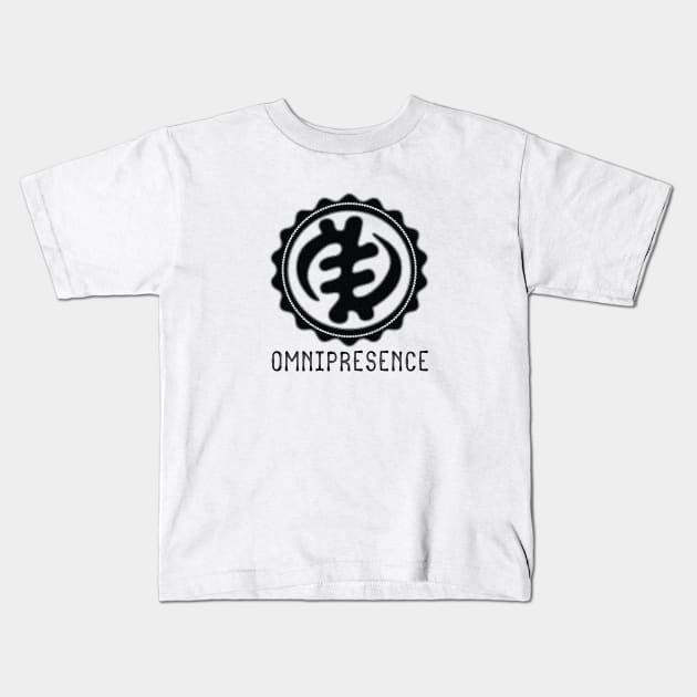 Africa Sankofa Adinkra Symbols "Omnipresence" Black. Kids T-Shirt by Vanglorious Joy